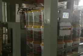 双头防水涂料灌装自动线